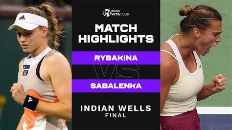 rybakina vs sabalenka highlights