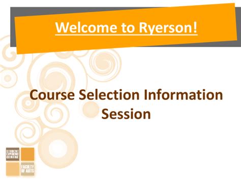 ryerson course selection date