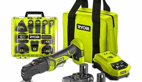 Ryobi 18v Multi Tool 20 Pc Accessory Set 2x1 3ah Li Ion Batteries