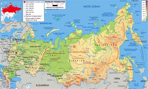 Map of Russia Guide of the World