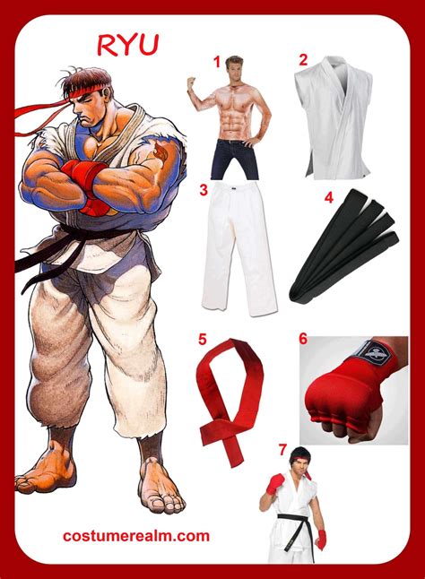 Dress Like Ryu Costume DIY Outfit Costume Wall