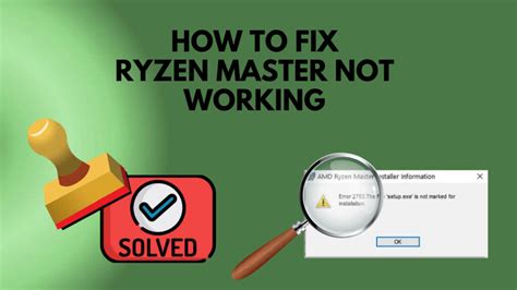 ryzen master not opening