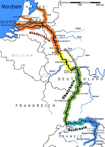 rzeka ren na mapie