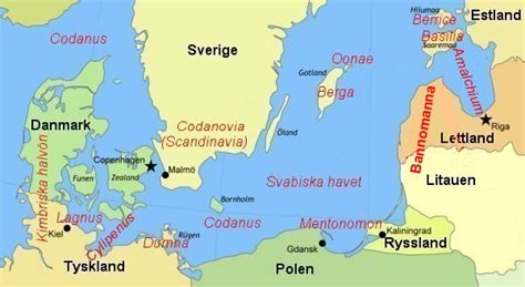 Sjökort för vägg Östersjön Södra Kartkungen Sjökort 7 med ram och nålar