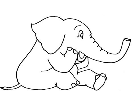 słoń siedzi kolorowanka