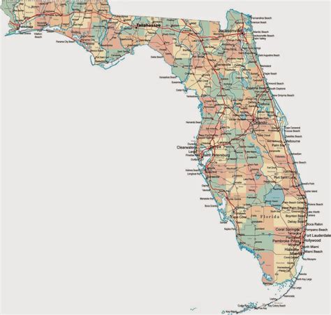 S Florida Road Map Printable