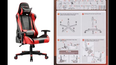 s racer gaming chair assembly instructions