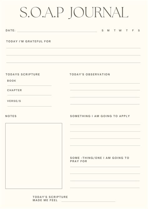 S.o.a.p. Bible Study Journal Printable