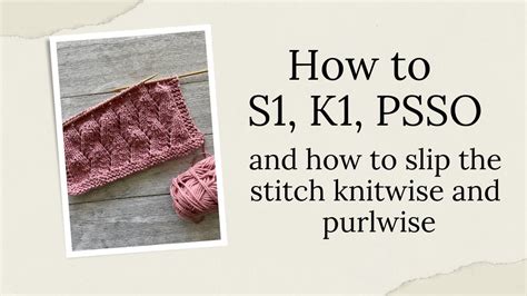 s1 k1 psso knitting term