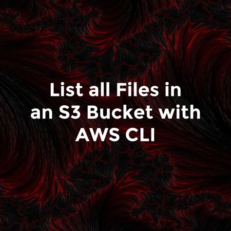 S3 Aws Cli List Objects