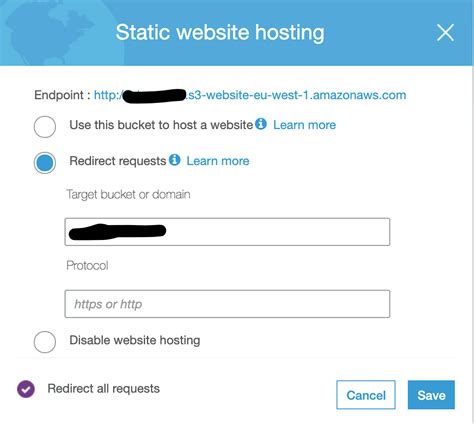 S3 Redirect Not Working With Https