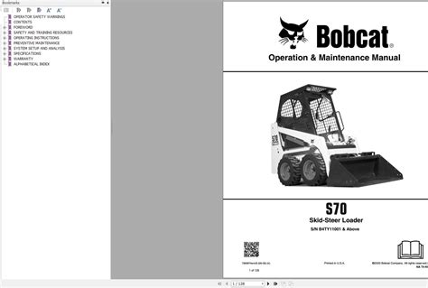 s70 bobcat operating manual