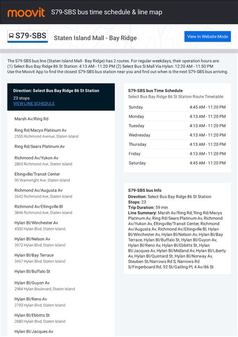s79 bus time schedule