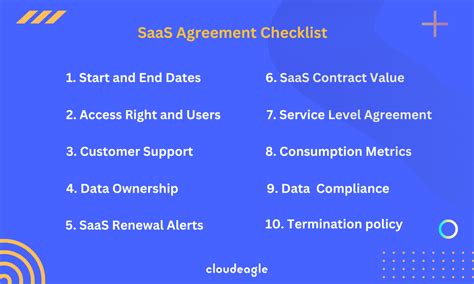 SaaS Agreement Checklist Things to Watch Out for