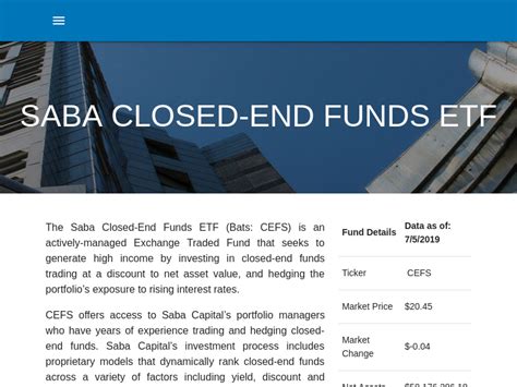 saba capital management news