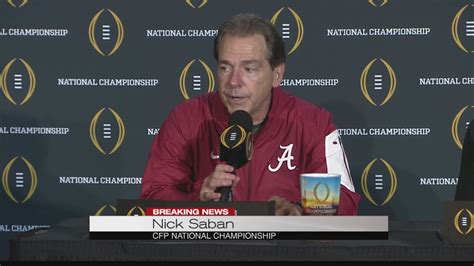 saban post game interview yesterday