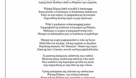 Dokumen - isang piyesa sa sabayang pagbigkas - WIKANG FILIPINO SA
