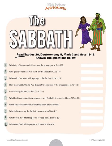 sabbath games for kids