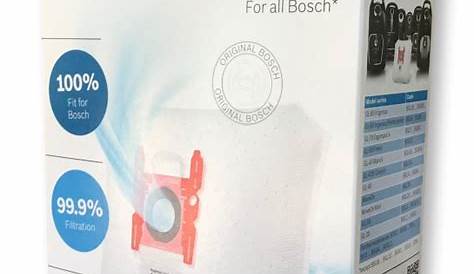 4 sacs aspirateur BOSCH Type G ALL / BBZ41FGALL