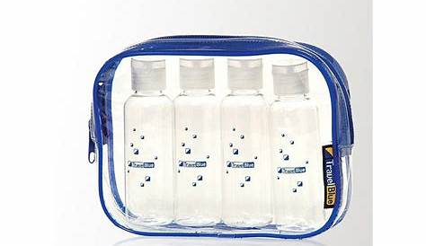 Trousse de Toilette Transparente + 8 Bouteilles Vide de