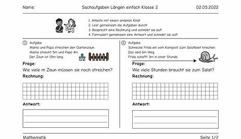 Sachaufgaben Klasse 3 (Textaufgaben) - nachhilfevomlehrer.de