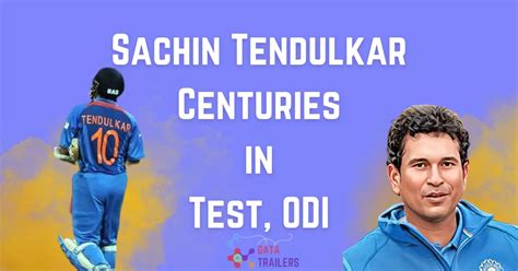 sachin tendulkar one day centuries