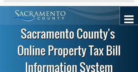 sacramento county property tax bill lookup