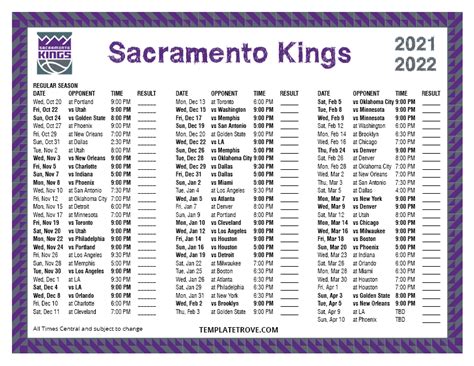 sacramento kings game schedule 2021