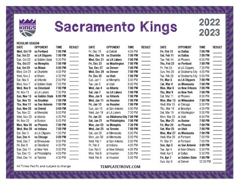 sacramento kings game schedule 2023