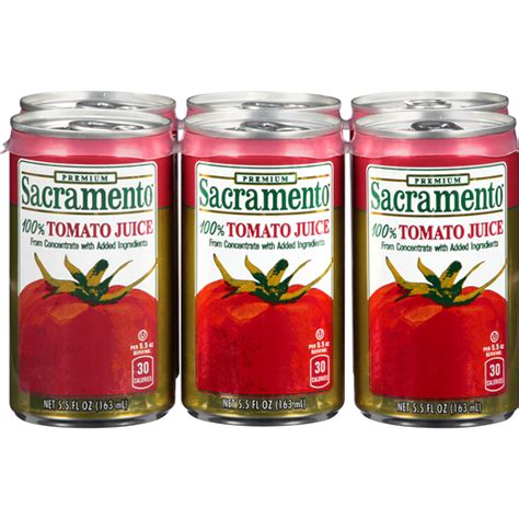Sacramento Tomato Juice, No Added Sugar, No High Fructose Corn Syrup, 5