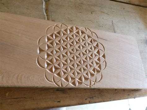 sacred geometry wood carving