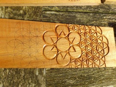 sacred geometry wood carving