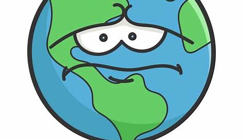 Sad Planet Earth Cartoon A Royalty Free Vector Image VectorStock