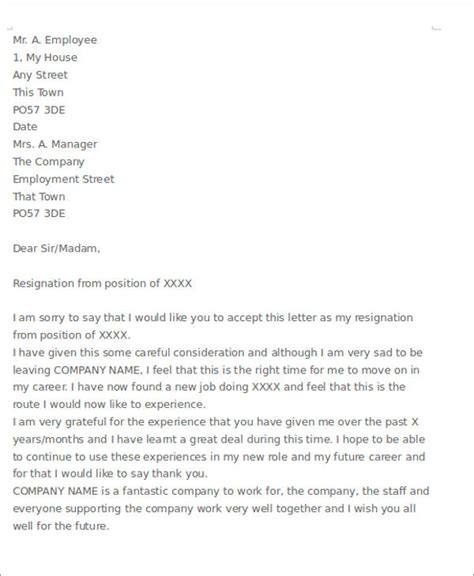 Resignation Letter Sad To Leave Awesome Pin On Creativity