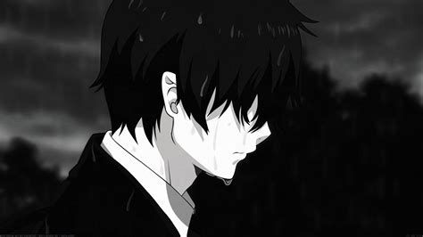 sad boy anime photo