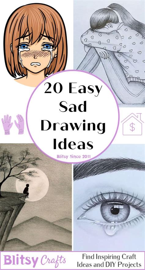 sad drawings easy