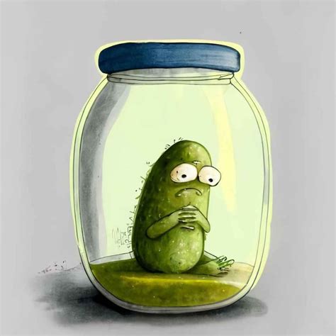 Sad Pickle Drawing