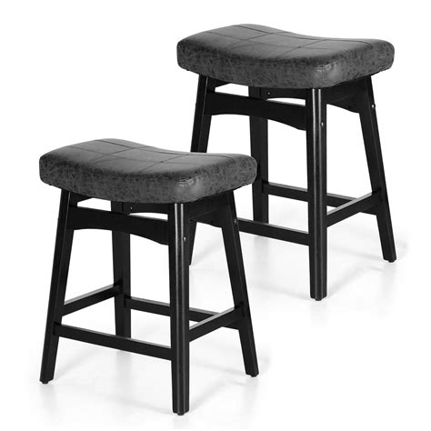 Saddle Counter Stool With Back