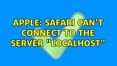 safari can't connect to localhost