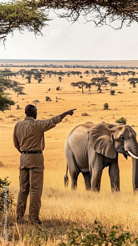 safari guide pointing
