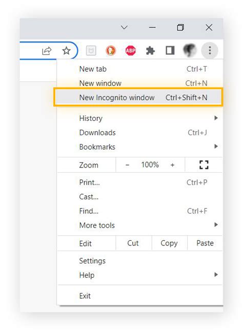 Safe Search Settings Incognito