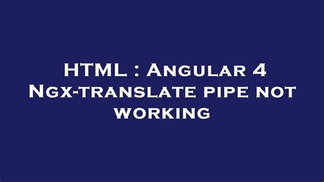 Safehtml Pipe Not Working