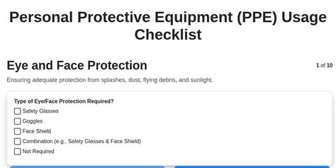 Safety Checklist Usage
