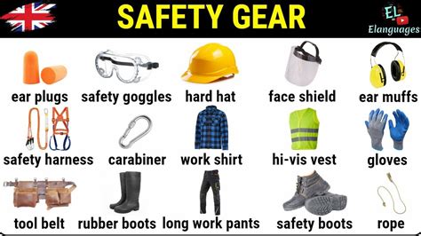 Safety Equipment Names