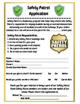 Safety Patrol Application Template