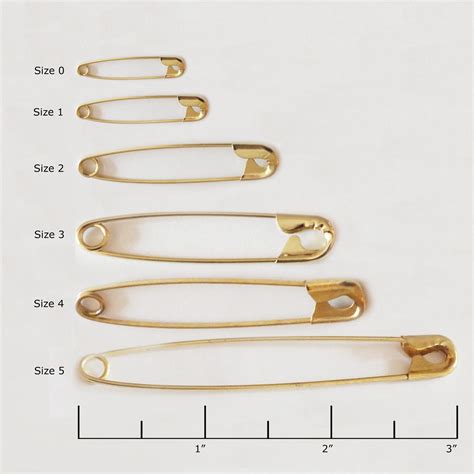 safety pin size