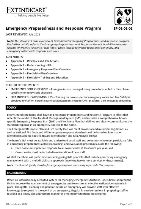 Safety Program Bullets