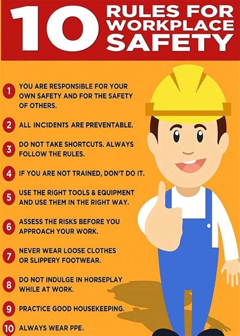 Safety rules in workplaces