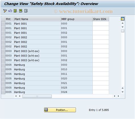 safety stock in sap tcode
