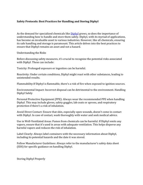 Safety Protocols and Best Practices